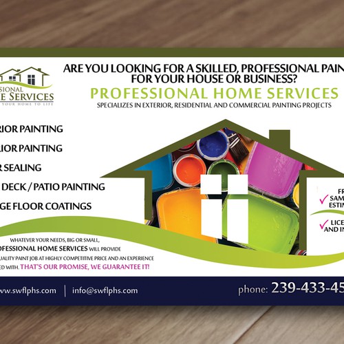 Professional Home Services needs a new postcard or flyer