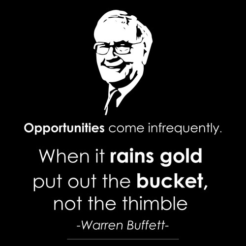 Poster design for Warren Buffett's quote