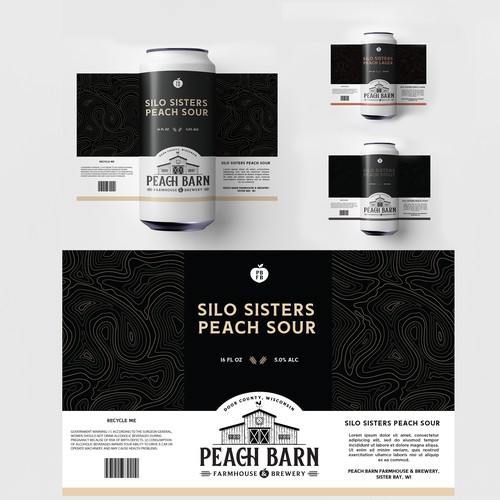 Peach Barn Farmhouse & Brewery Label