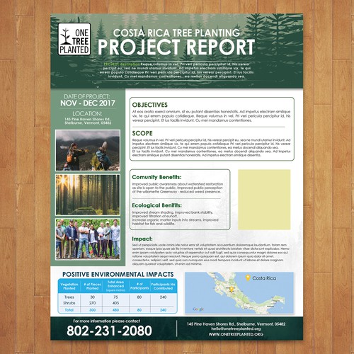 One Tree Planted Shovel Ready Project Report