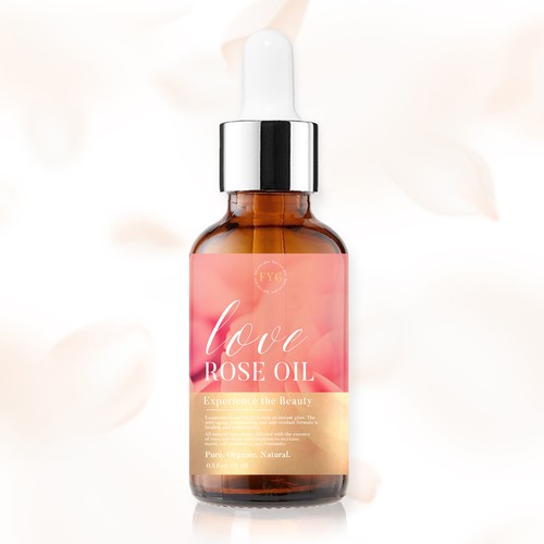 Rose Oil Label