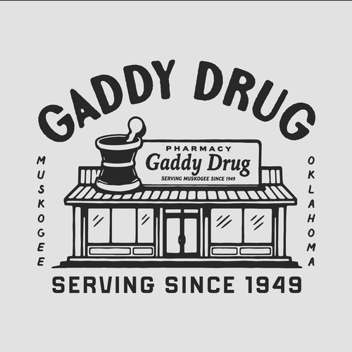 Vintage illustration for Drug store