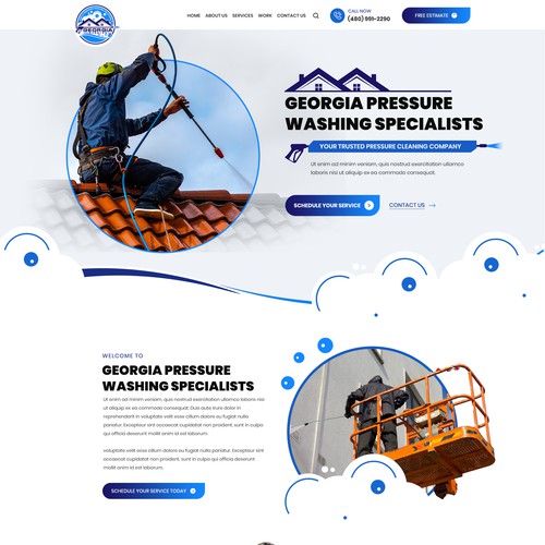 Web design for soft & pressure washing specialists