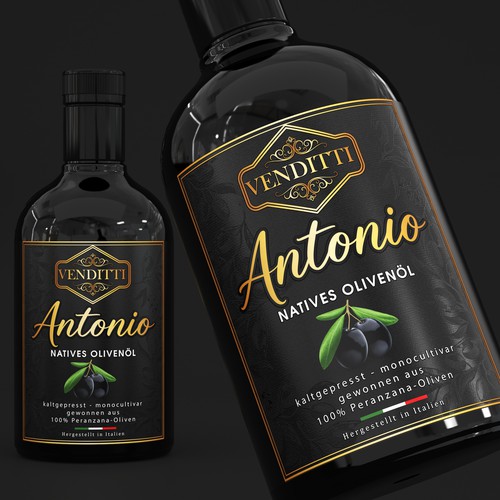 Etikett für hochwertiges Olivenöl