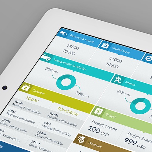 NEED AWESOME iPad DASHBOARD App Design