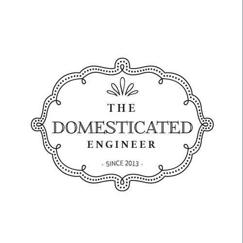 Create a Quirky Wedding Shop Logo for The Domesticated Engineer using both fonts and graphics with color