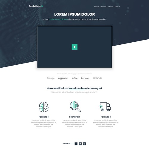 Landing page design entry