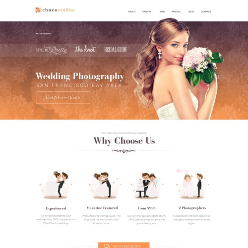 Design Entry For a Wedding Photography Service