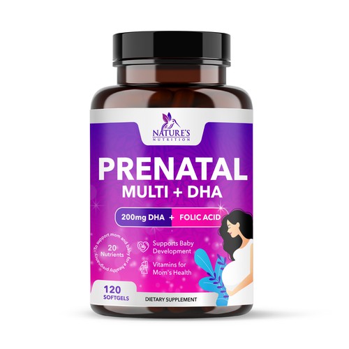 Prenatal Vitamin Label Design