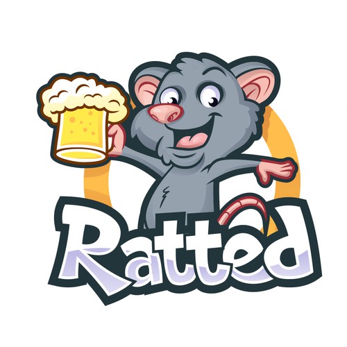 Ratted logo design