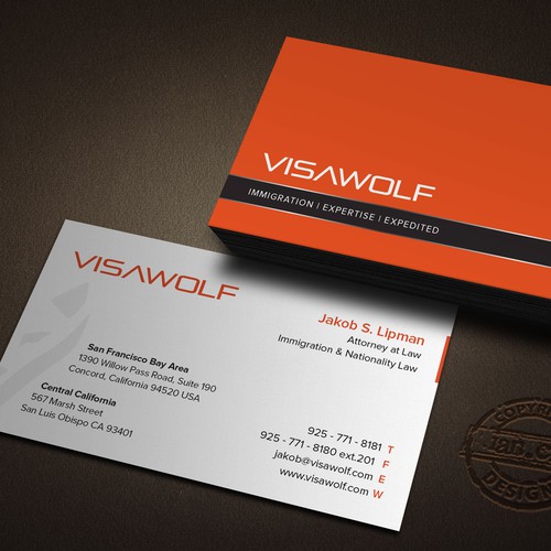 business card design for Visa Wolf