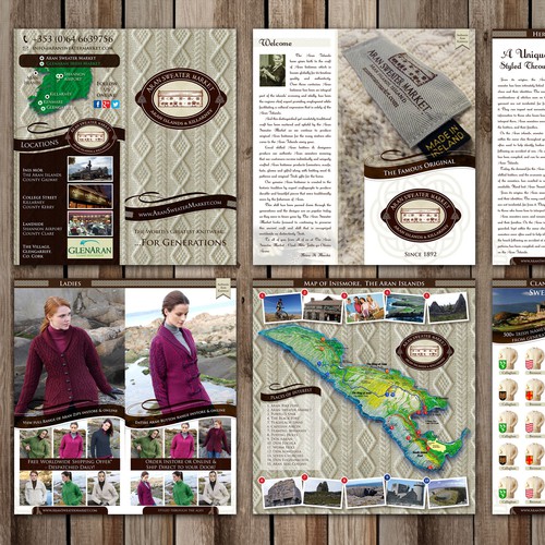 Brochure design for Aran Sweater Market