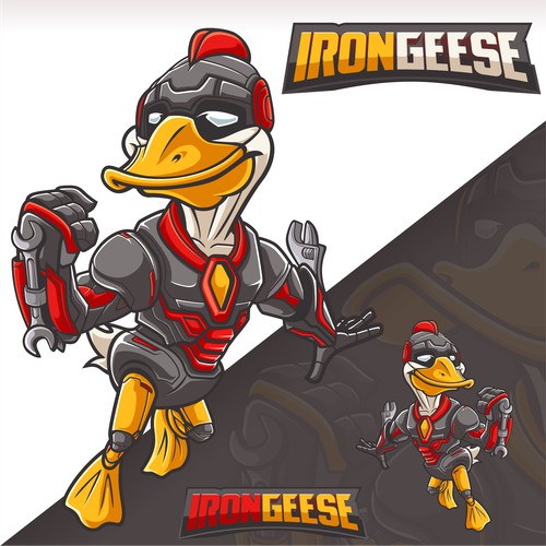 Iron Goose Robot Mascot Characters