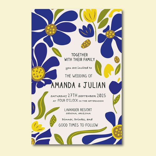 Wedding invitation card