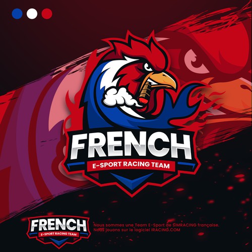 Concept design of a logo for a French esports team