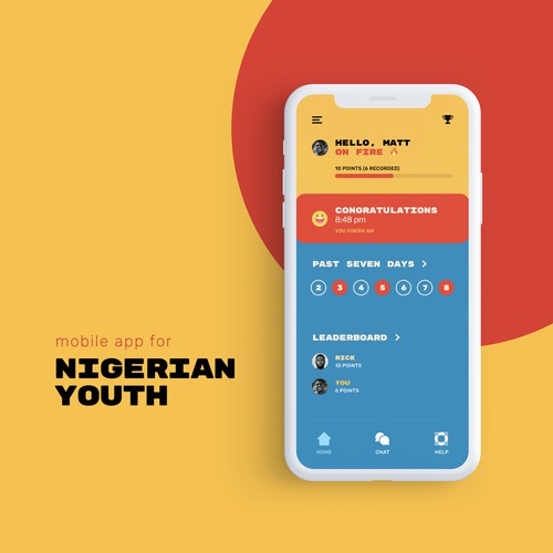 Mobile app for Nigerian Youth concept