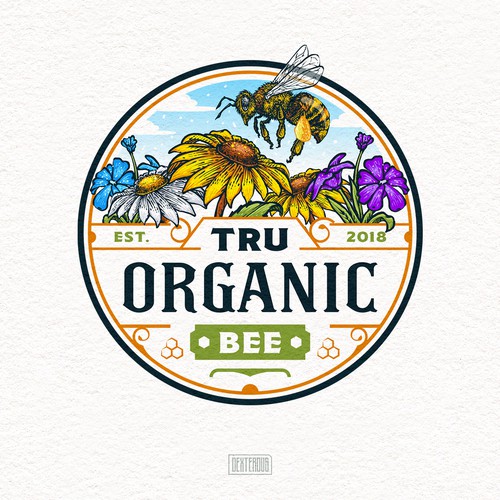 tru有机蜜蜂徽标