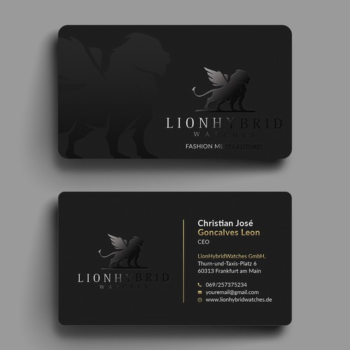 Business card design with spot foil