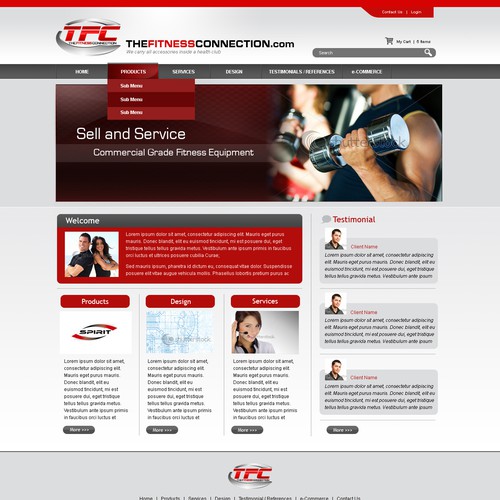 The Fitness Connection needs a new website design