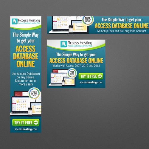 Banner Ad Design for Access Hosting Databases