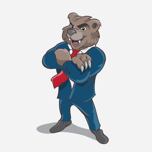 Bear character for law firm mascot