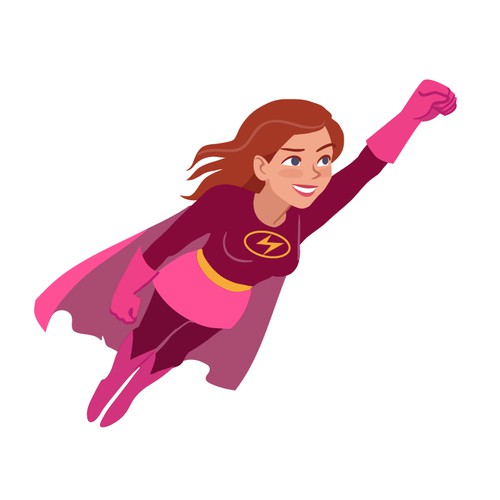 Superhero woman illustration