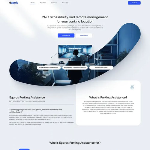 Modern Web Design for Remote Parking Location Management and Booking