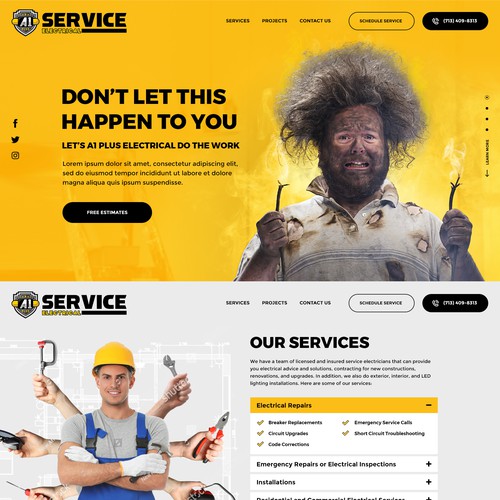 Dream Design for Service Company Website Landing Page