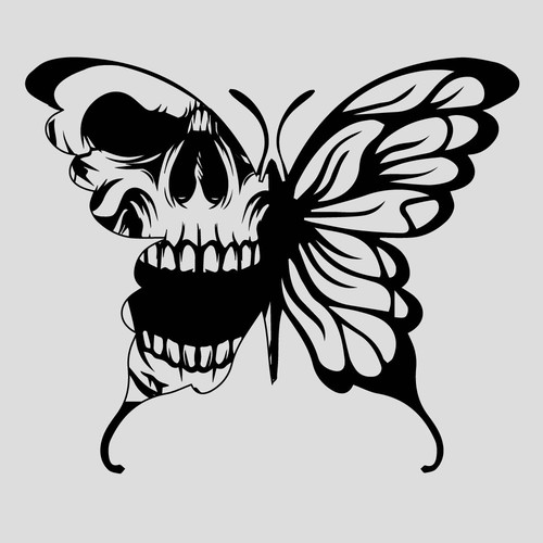 Butterfly/Skull Tattoo