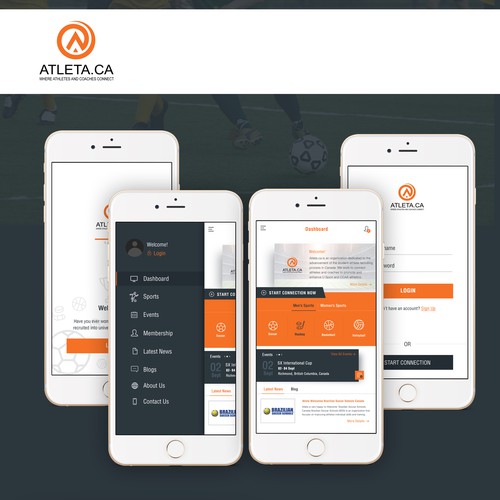App design for Atleta Recruiting