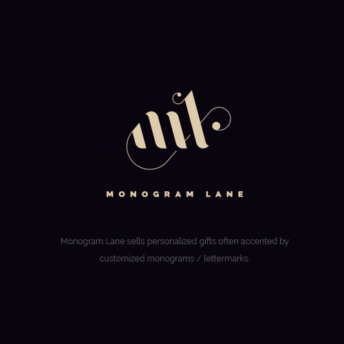 Luxury sophisticated monogram