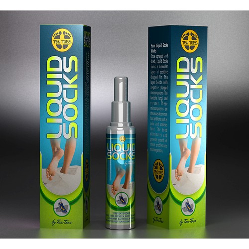 Packaging and labeling for new health/footwear care product.