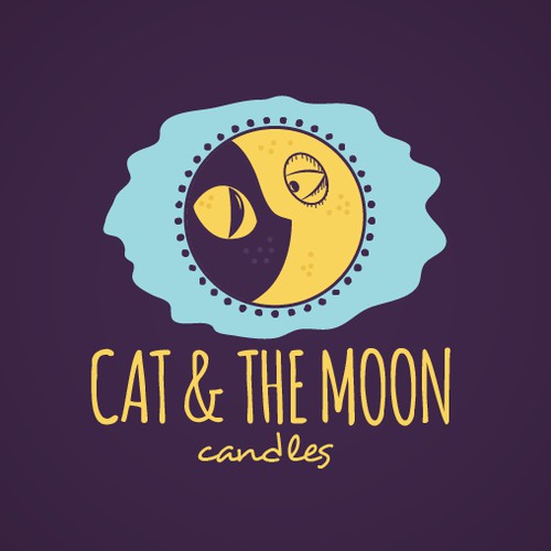 Cat And Moon Logo