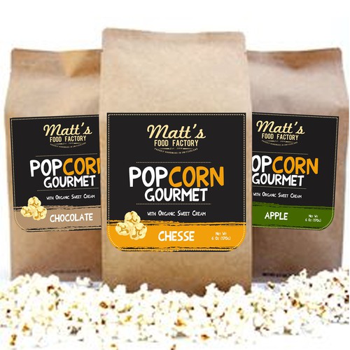 Create a great front and back label for our snacks
