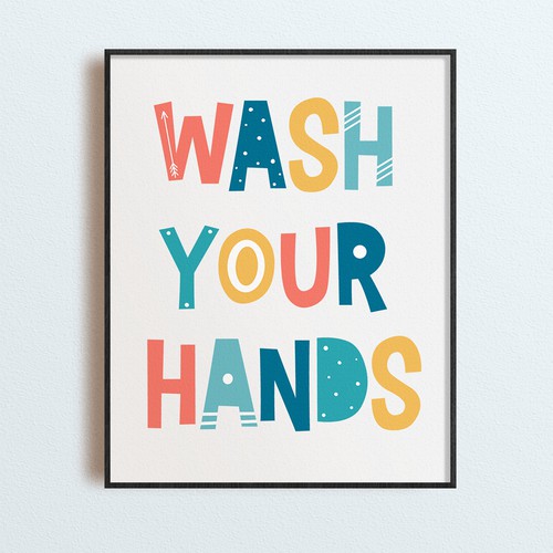 Bathroom poster for kids