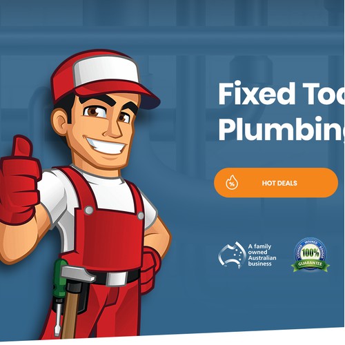 Web design concept for plumbing company