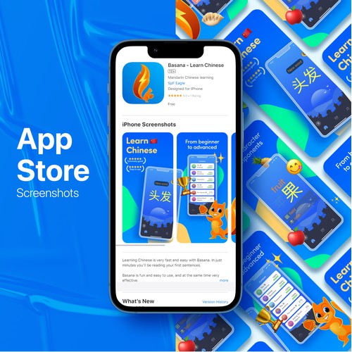 App Store Screenshots Design for Chinese learning app