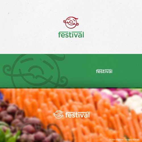 Cheerful logo for food festival