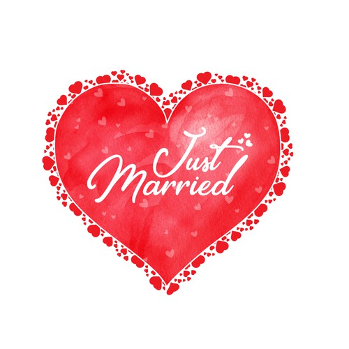 Heart Shape design for Just Married Couple..