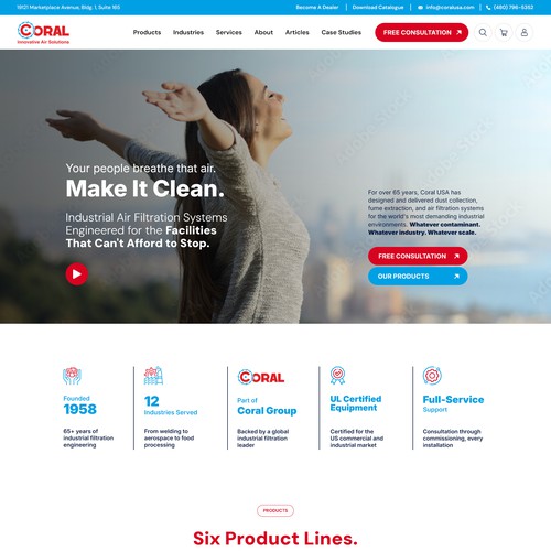 Industrial Engineering Website Design – Modern Corporate & Technical