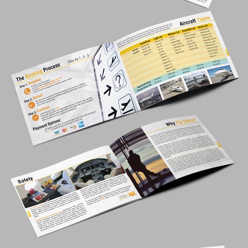 Brochure Booklet for Private Jet Charter Company