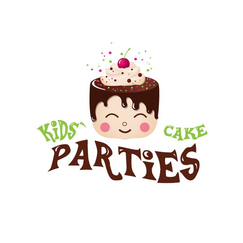 Fun, inviting illustration/logo for Kids' Cake Parties
