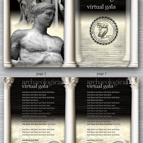 Create a timeless invitation to the Archaeological Institute of America's virtual gala