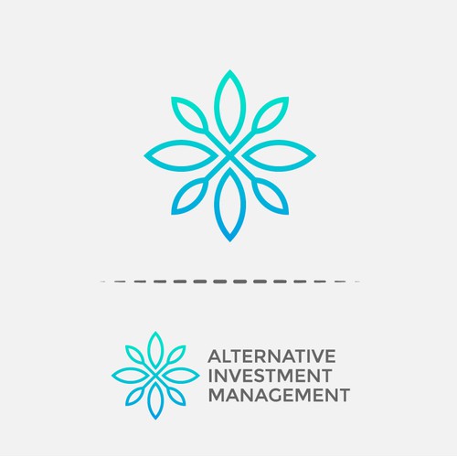 Modern funds management company logo and branding