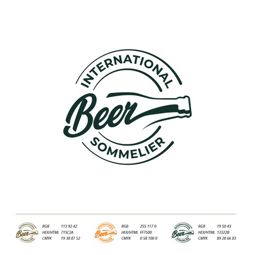 Emblem logo design for International Beer Smmelier