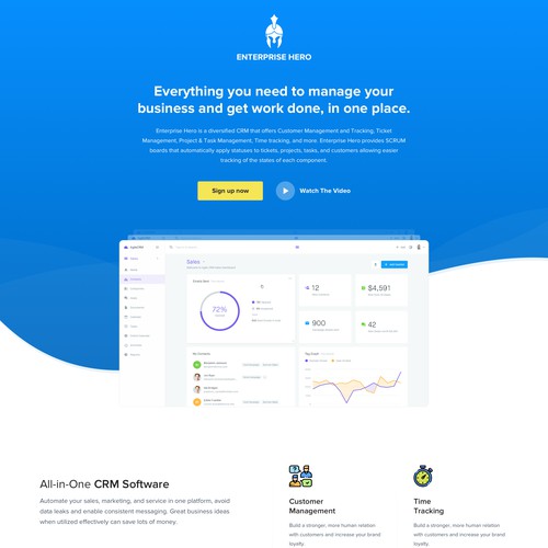 CRM Landing Page