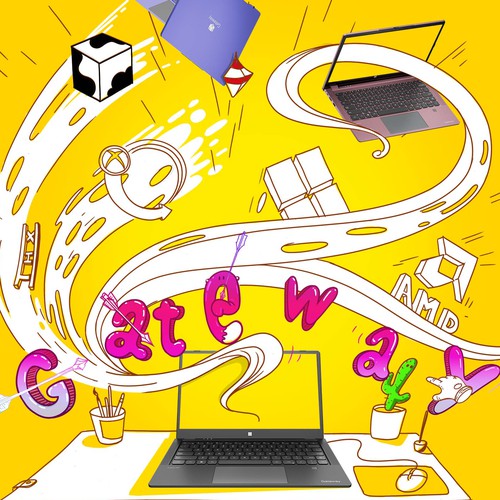 Dodle art for gateway computers