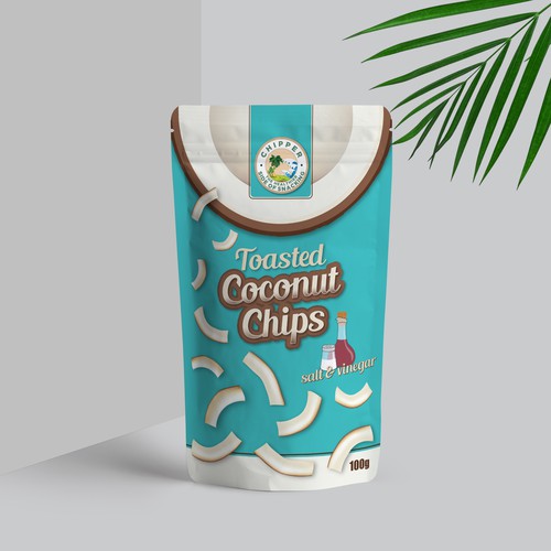 a pouch design for coconut chips.