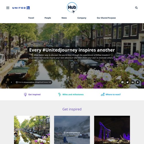 UnitedJourney page for United Airlines