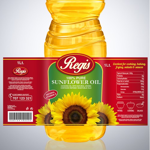 Sunflower Oil Label